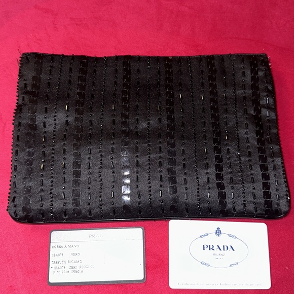 Prada beaded nylon clutch purse - Picture 3 of 13